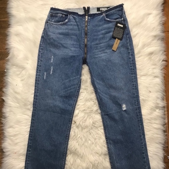NWT Reformation Zipper Cropped Jeans - Picture 2 of 3